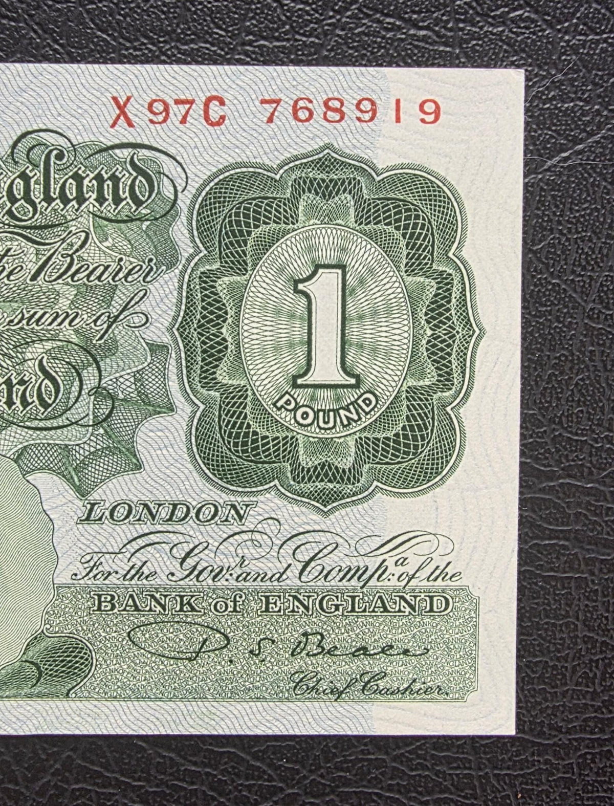 One Pound 1949- 1955 Great Britain England Beale Signature Gem Uncirculated UNC