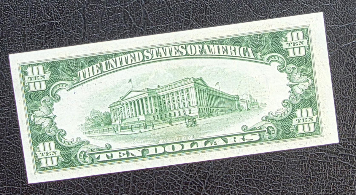 Ten 10 Dollars 1934 Silver certificate United States USA GEM Uncirculated UNC