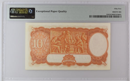 10 TEN Shillings 1952 Australia P 25d R15 PMG 58 EPQ Coombs Wilson