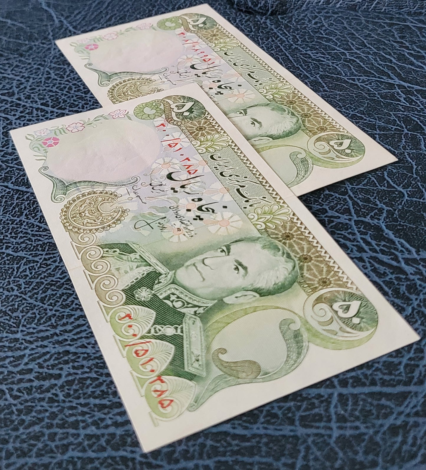 50 Rials 1974 Pahlavi Persian notes Uncirculated UNC P 101 (a to e)