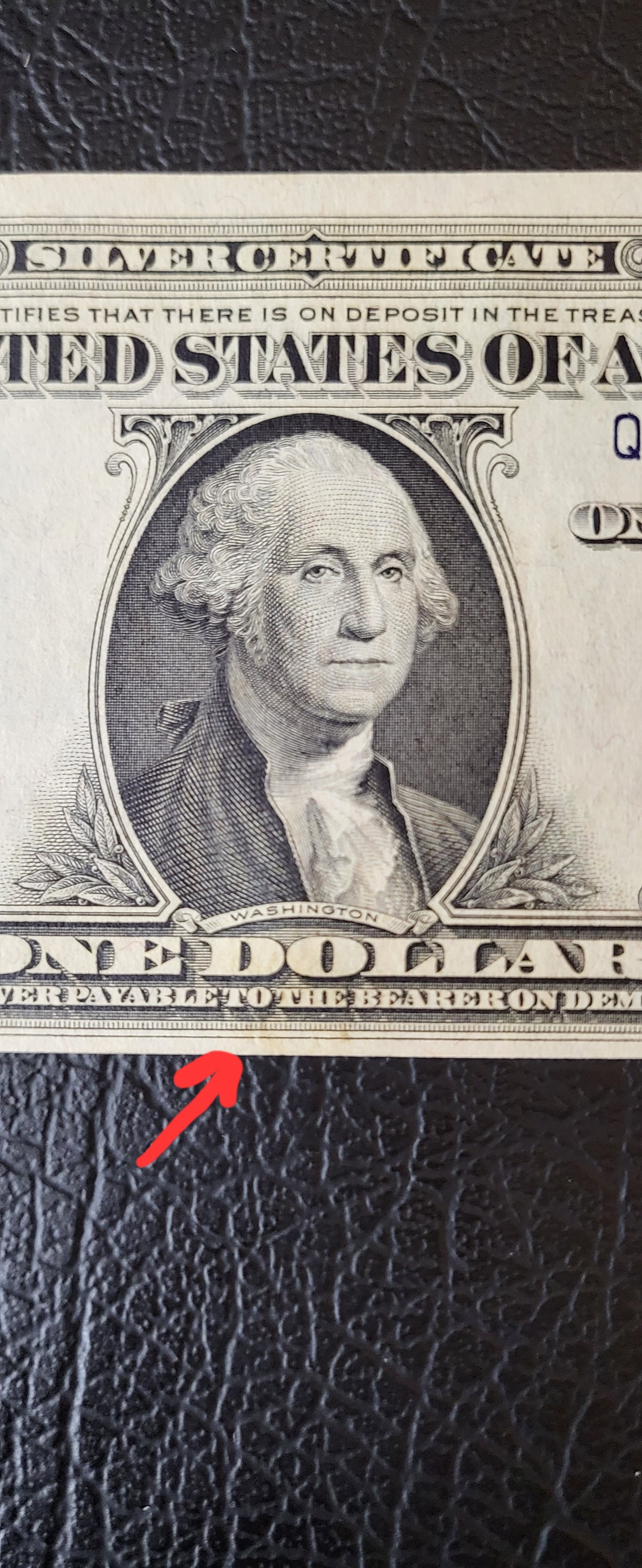 One Dollar 1935 Blue Seal United States of America USA Uncirculated UNC (Misalignment error) rare - Minor Handelling signs