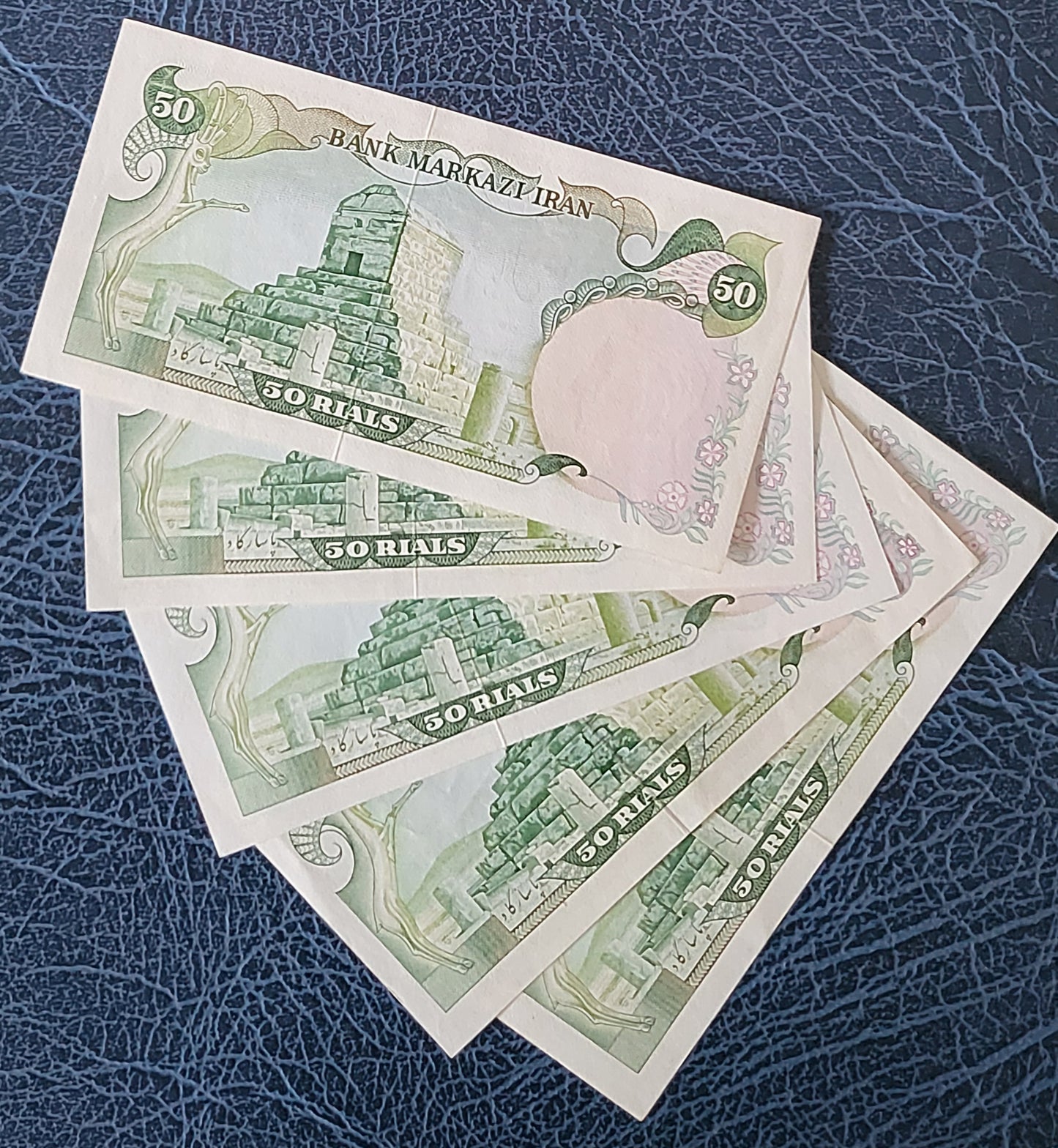 50 Rials 1974 Pahlavi Persian notes Uncirculated UNC P 101 (a to e)