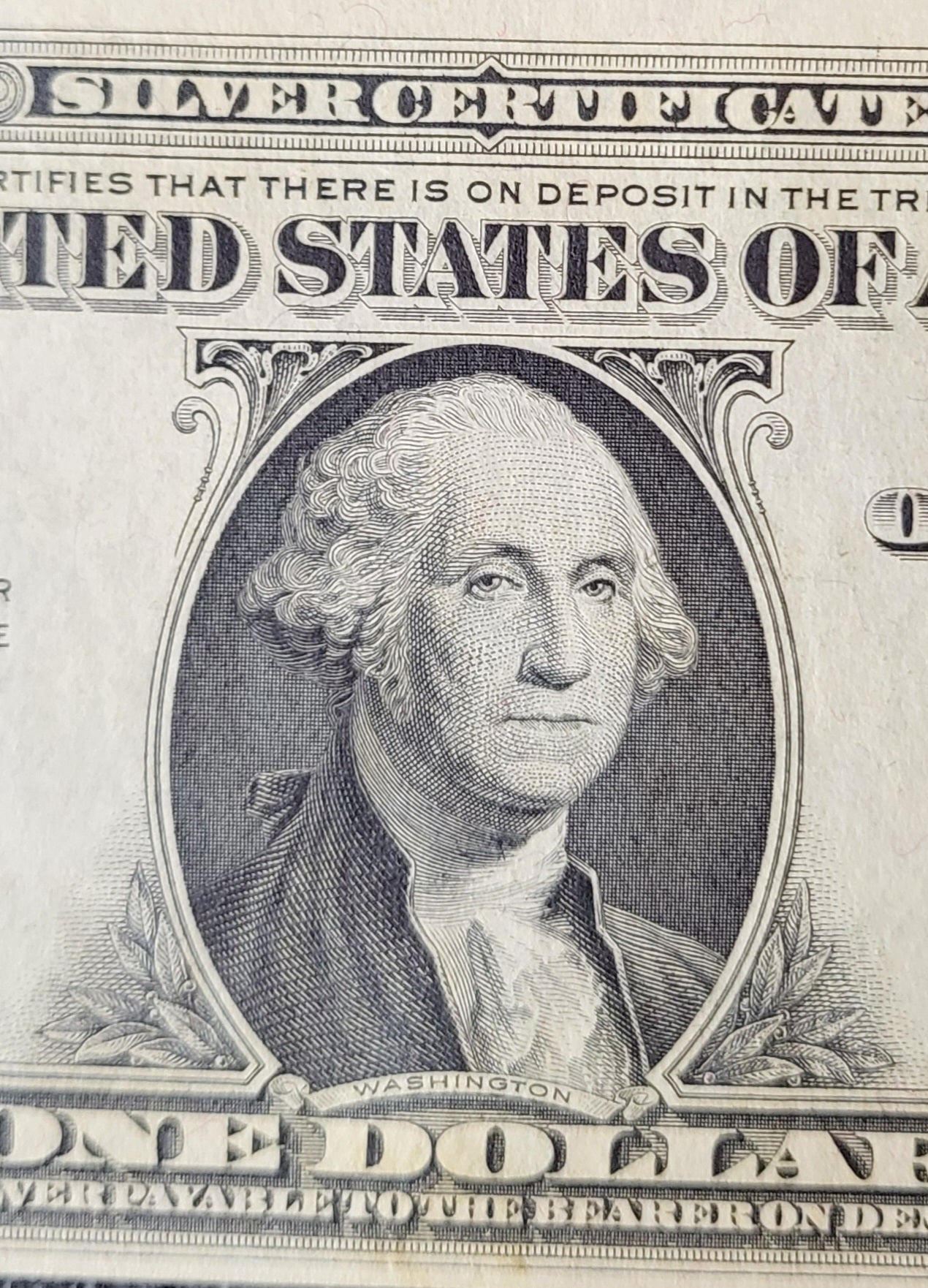 One Dollar 1935 Blue Seal United States of America USA Uncirculated UNC (Misalignment error) rare - Minor Handelling signs