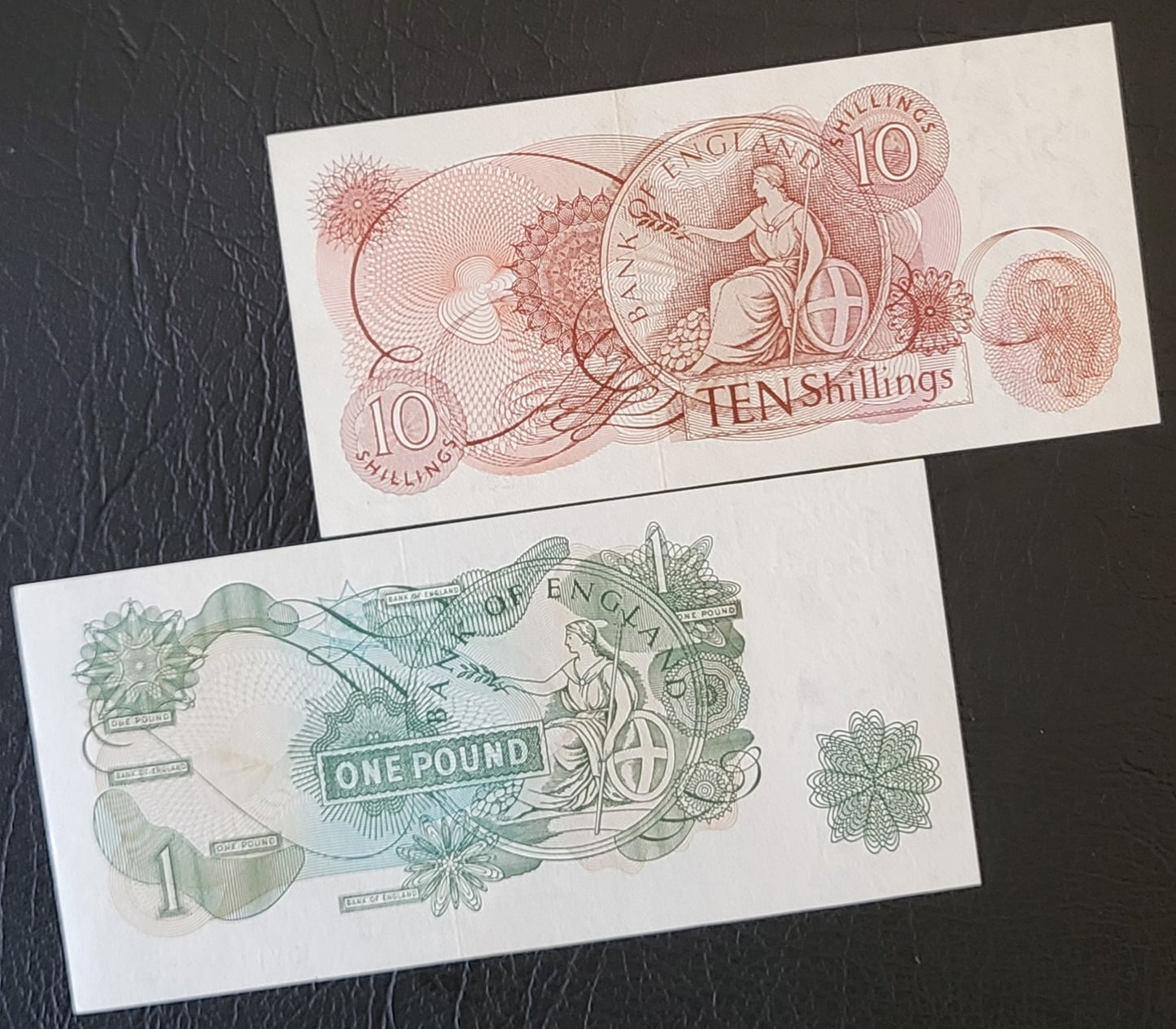 Set of 10 Shillings and 1 Pound 1966- 1970 Great Britain Bank of England Uncirculated UNC GEM (two banknotes)