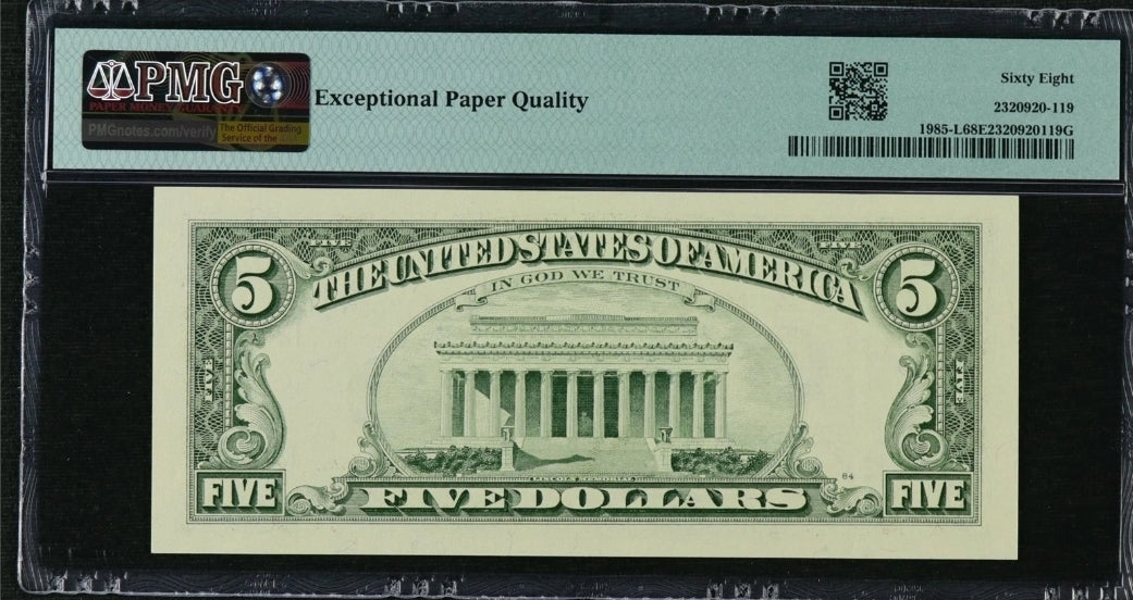 5 Dollars 1995 United States San Francisco USA PMG 68 EPQ Superb UNC Top Pop