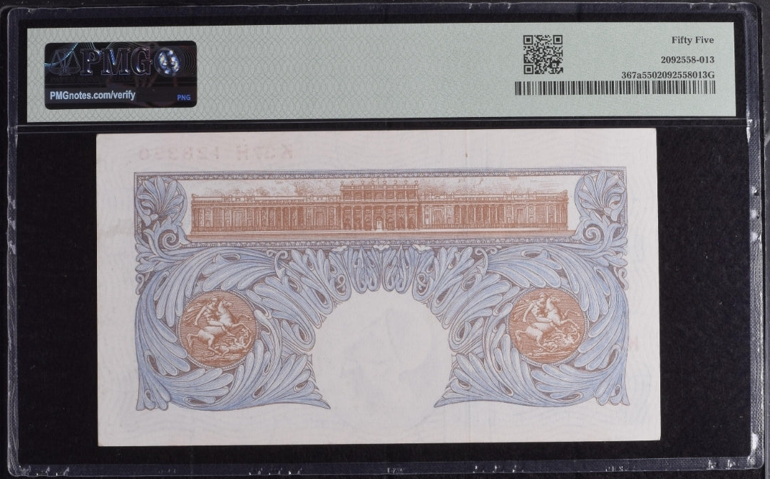 1 Pound War 1940 Bank England Great Britain 🇬🇧 Pick 367a B249 PMG 55 EPQ