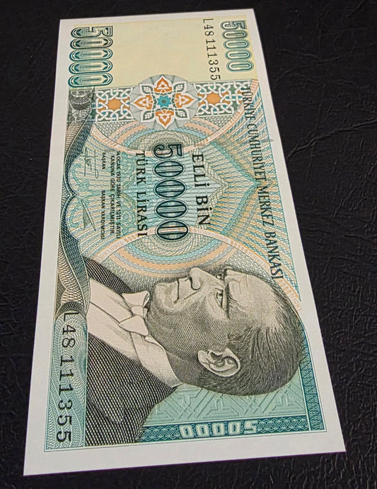 Turkey Türkiye 50,000 Lira 1993 7th Emission Uncirculated (UNC)