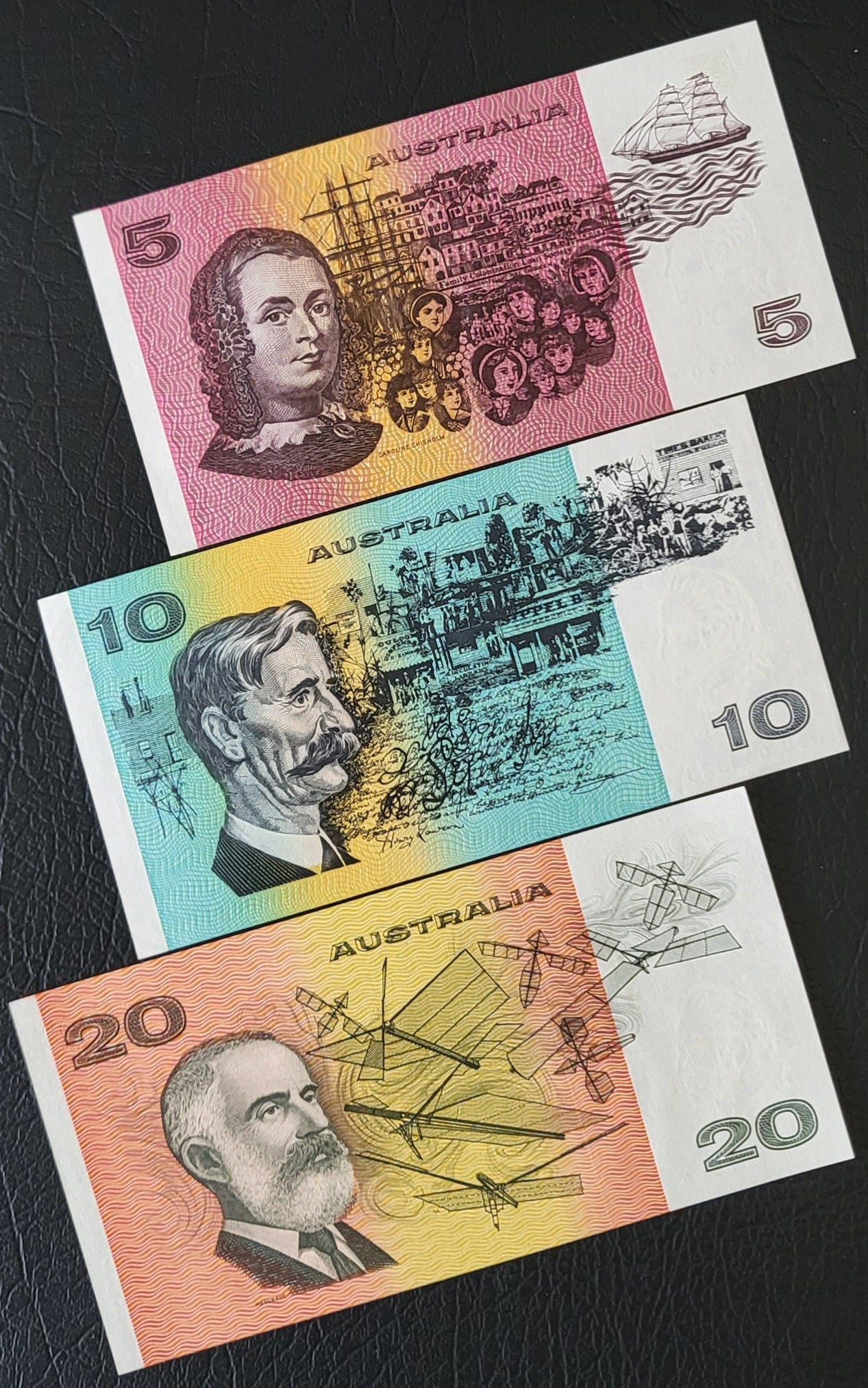 Set of 1, 2, 5, 10 and 20 Dollars 1980- 1990s Australia Uncirculated UNC Gem