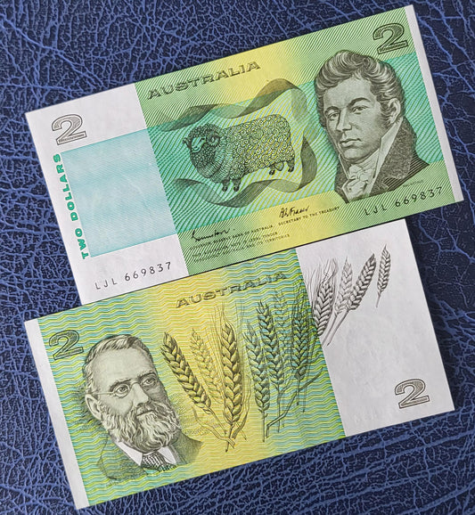 Two Dollars 1985 Australia Uncirculated UNC P 43e