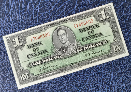 1 One Dollar 1937 Canada Uncirculated Gem UNC Gordon & Towers