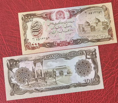 1000 Afghanis 1991 Afghanistan Uncirculated UNC Gem