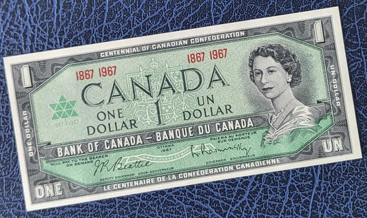 1 One Dollar 1967 Canada Commemorative Uncirculated Gem UNC