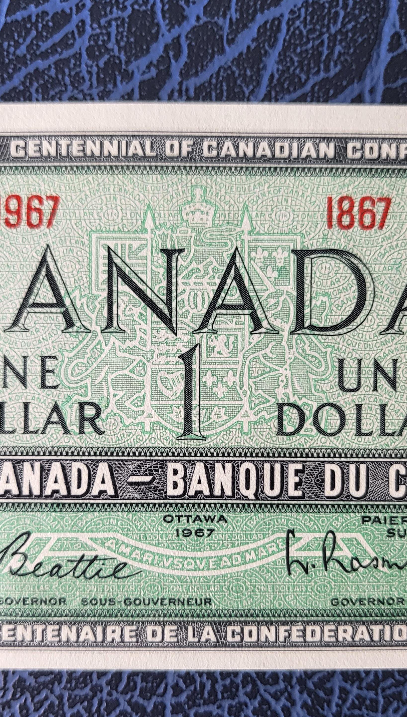 1 One Dollar 1967 Canada Commemorative Uncirculated Gem UNC