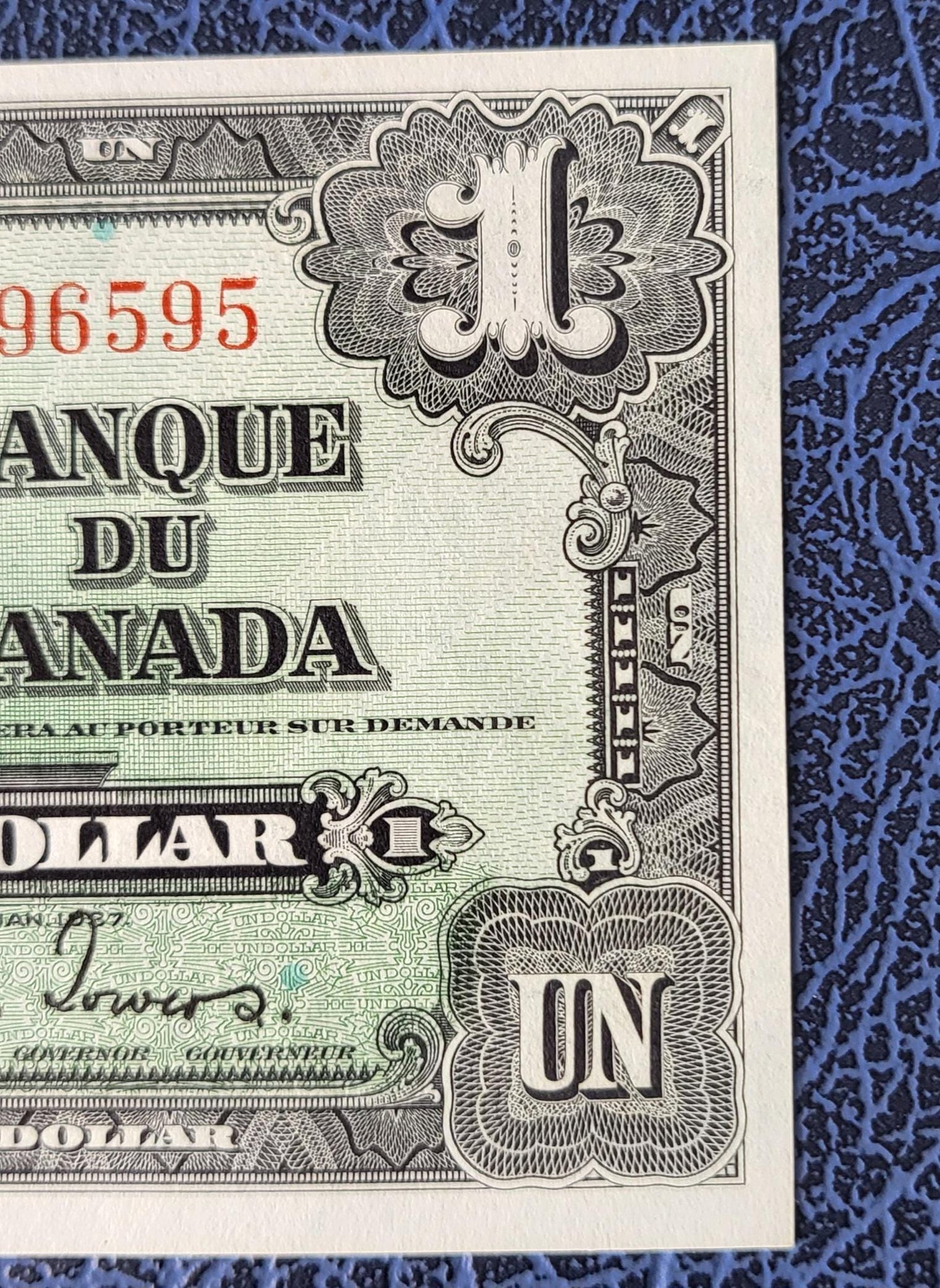 1 One Dollar 1937 Canada Uncirculated Gem UNC Gordon & Towers