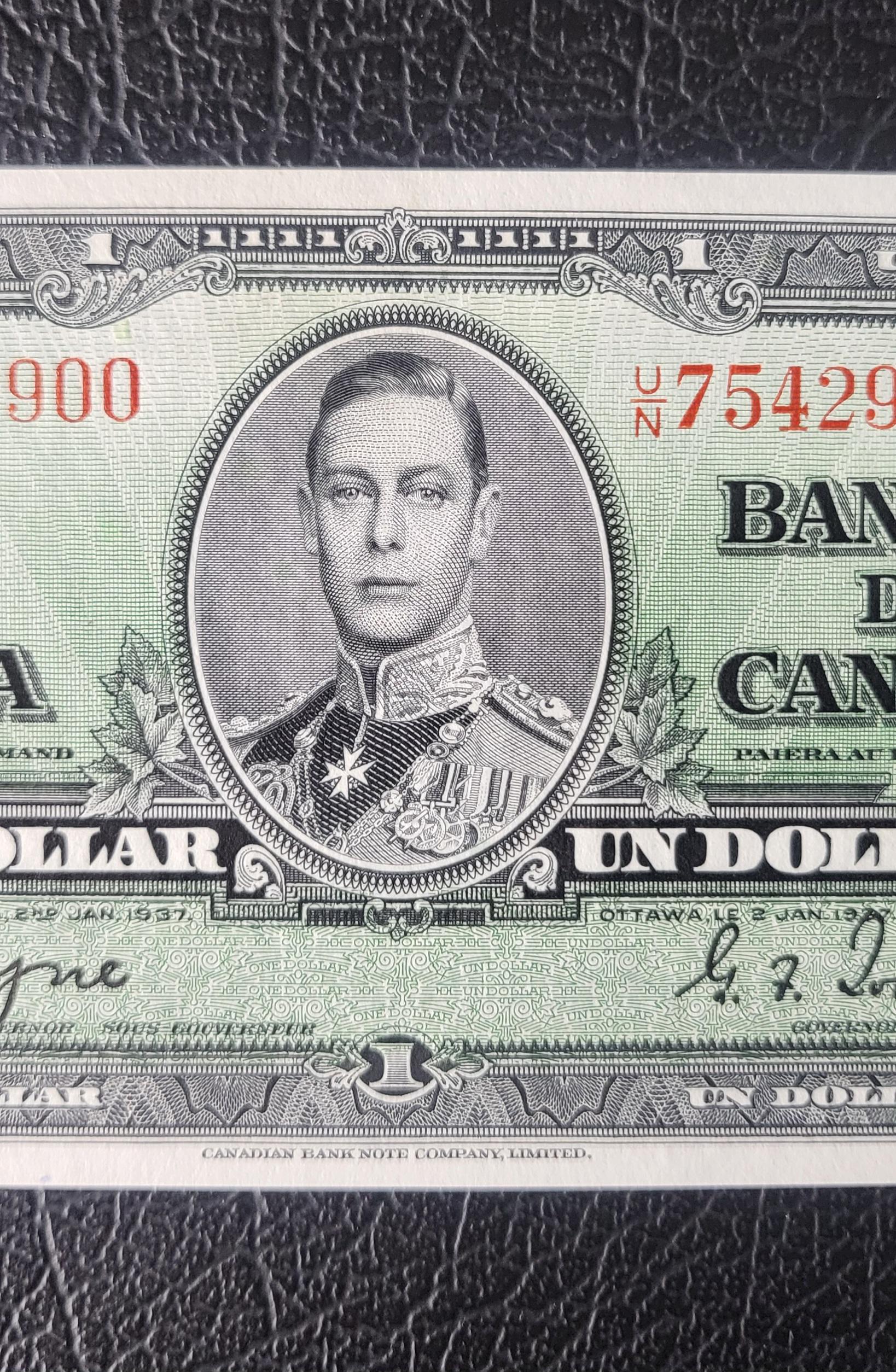 1 One Dollar 1937 Canada Uncirculated Gem UNC Coyne & Towers