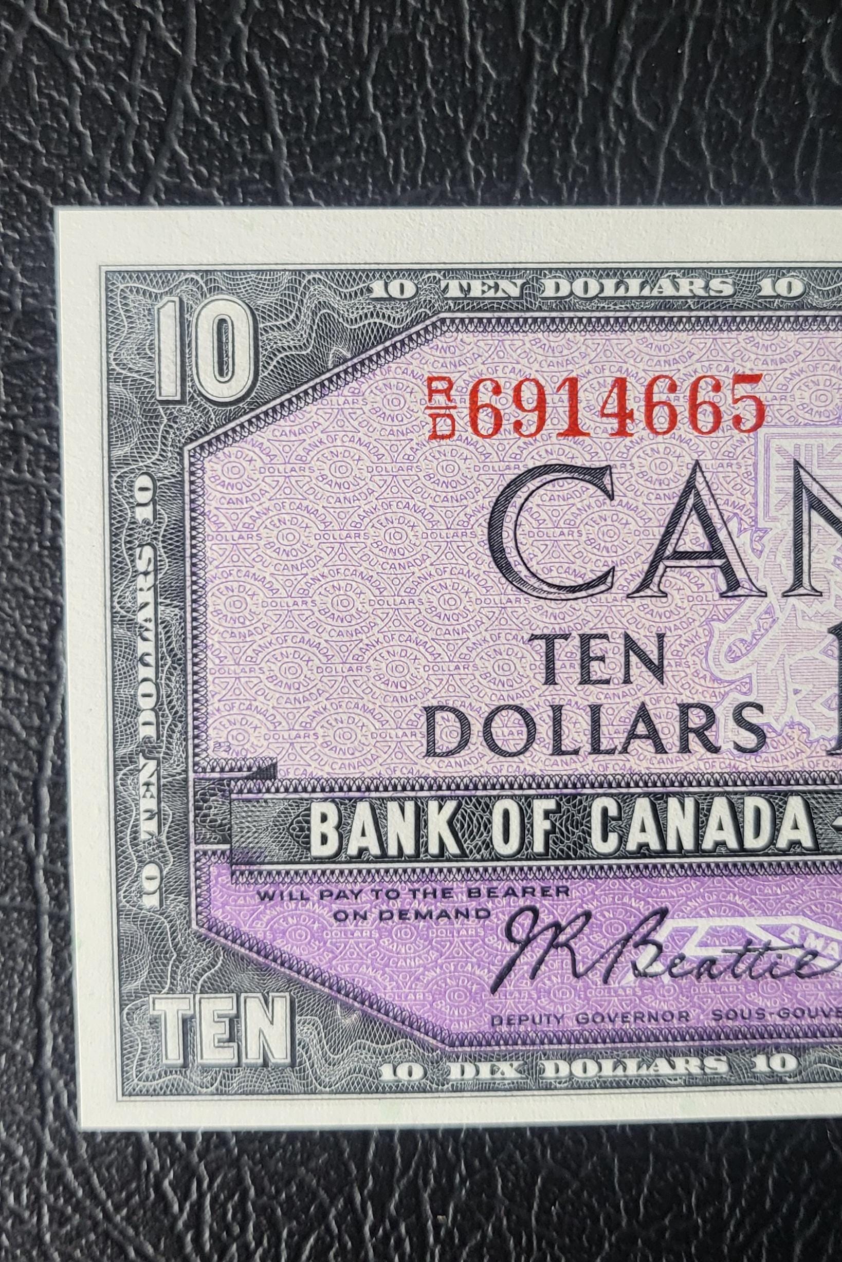 10 Dollars 1954 Canada Gem Uncirculated UNC Beattie Coyne (Rare in this quality)