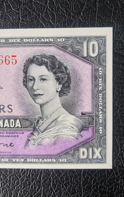 10 Dollars 1954 Canada Gem Uncirculated UNC Beattie Coyne (Rare in this quality)