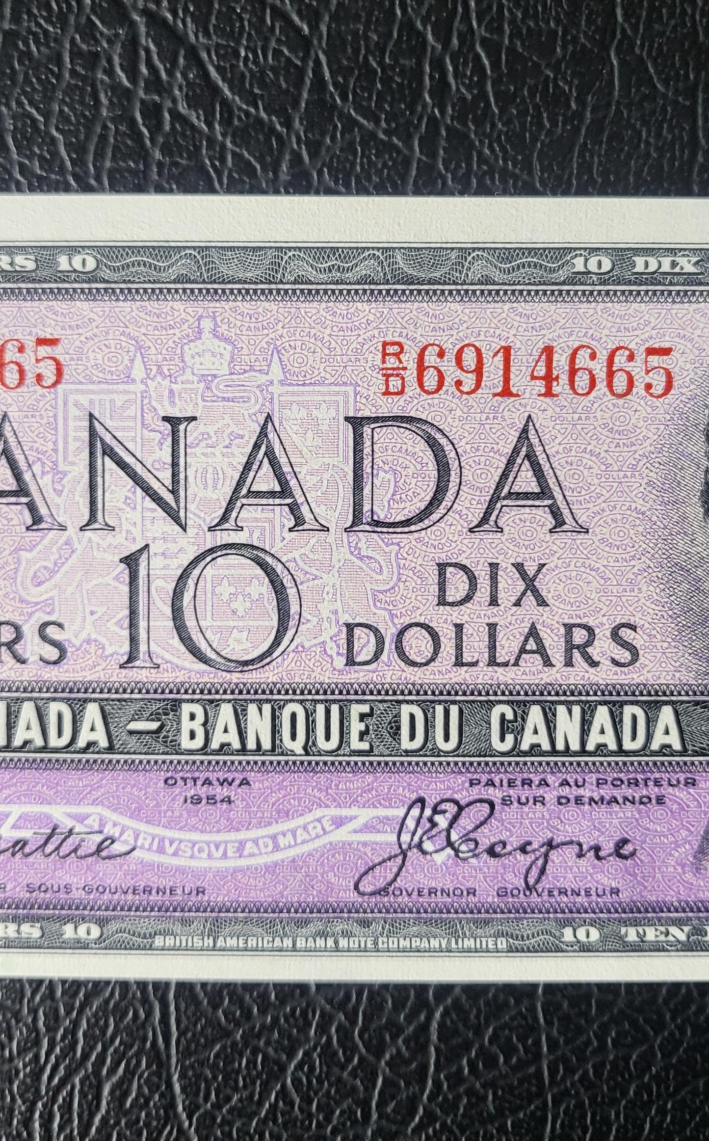 10 Dollars 1954 Canada Gem Uncirculated UNC Beattie Coyne (Rare in this quality)