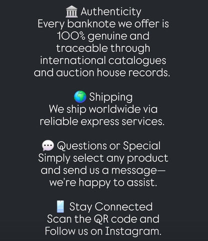 1000 Rials 1981 overprint Pahlavi note (rare) Uncirculated UNC minor handelling