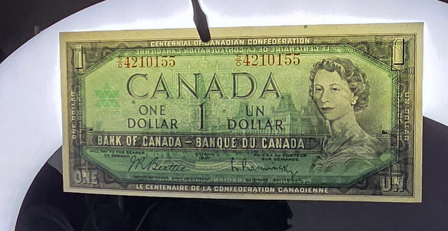 One Dollar 1967 Canada Gem Uncirculated UNC
