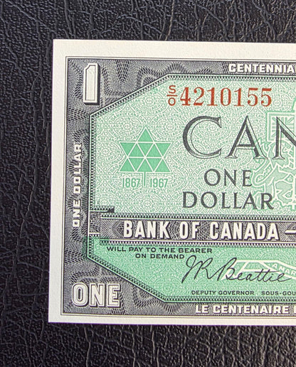 One Dollar 1967 Canada Gem Uncirculated UNC