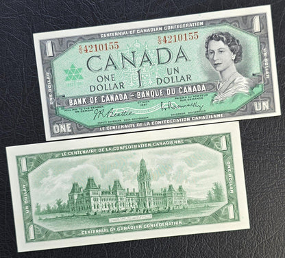 One Dollar 1967 Canada Gem Uncirculated UNC