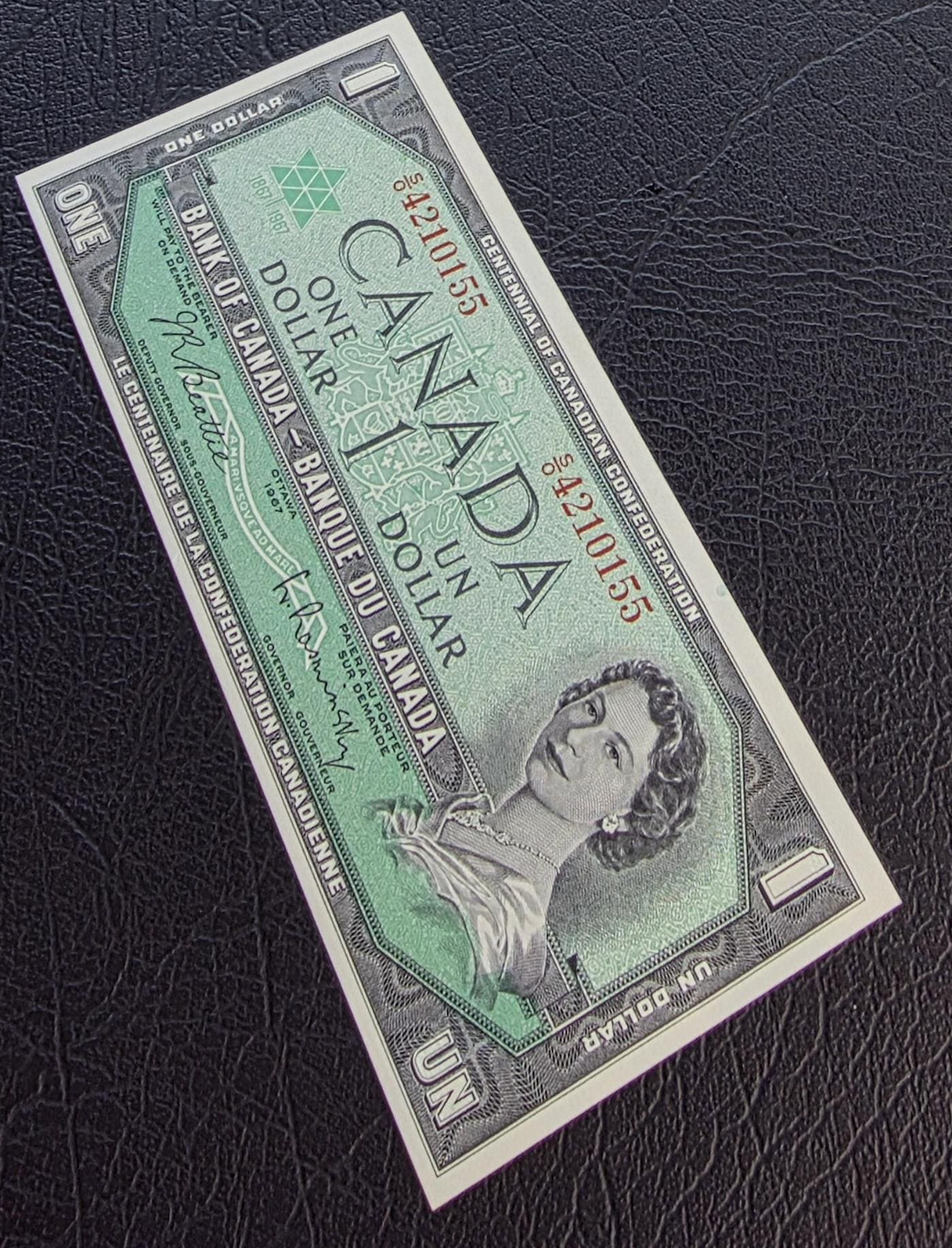 One Dollar 1967 Canada Gem Uncirculated UNC
