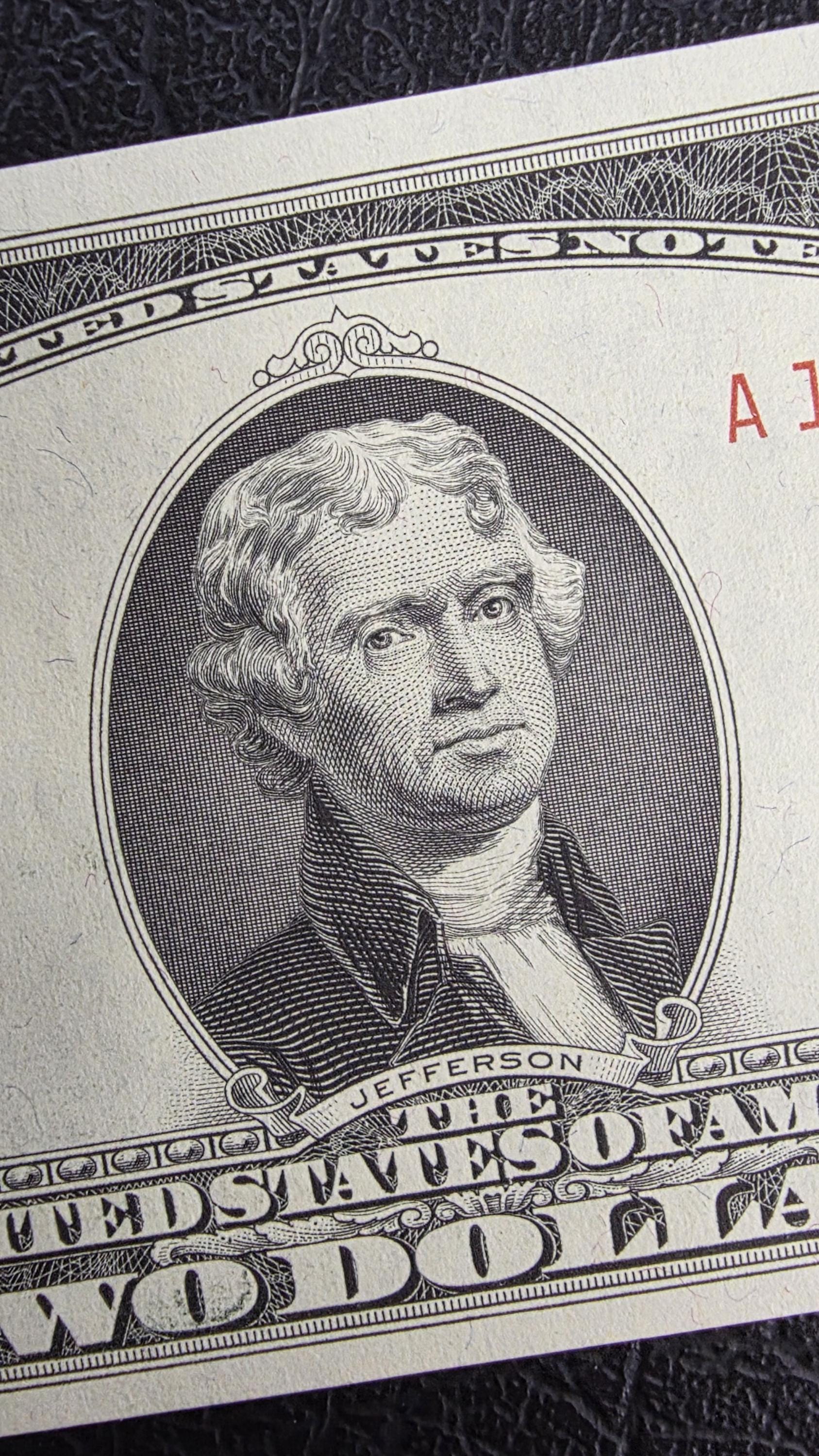 2 Two Dollars 1963 Red Seal United States of America USA Gem Uncirculated UNC (AAA block - Rare)