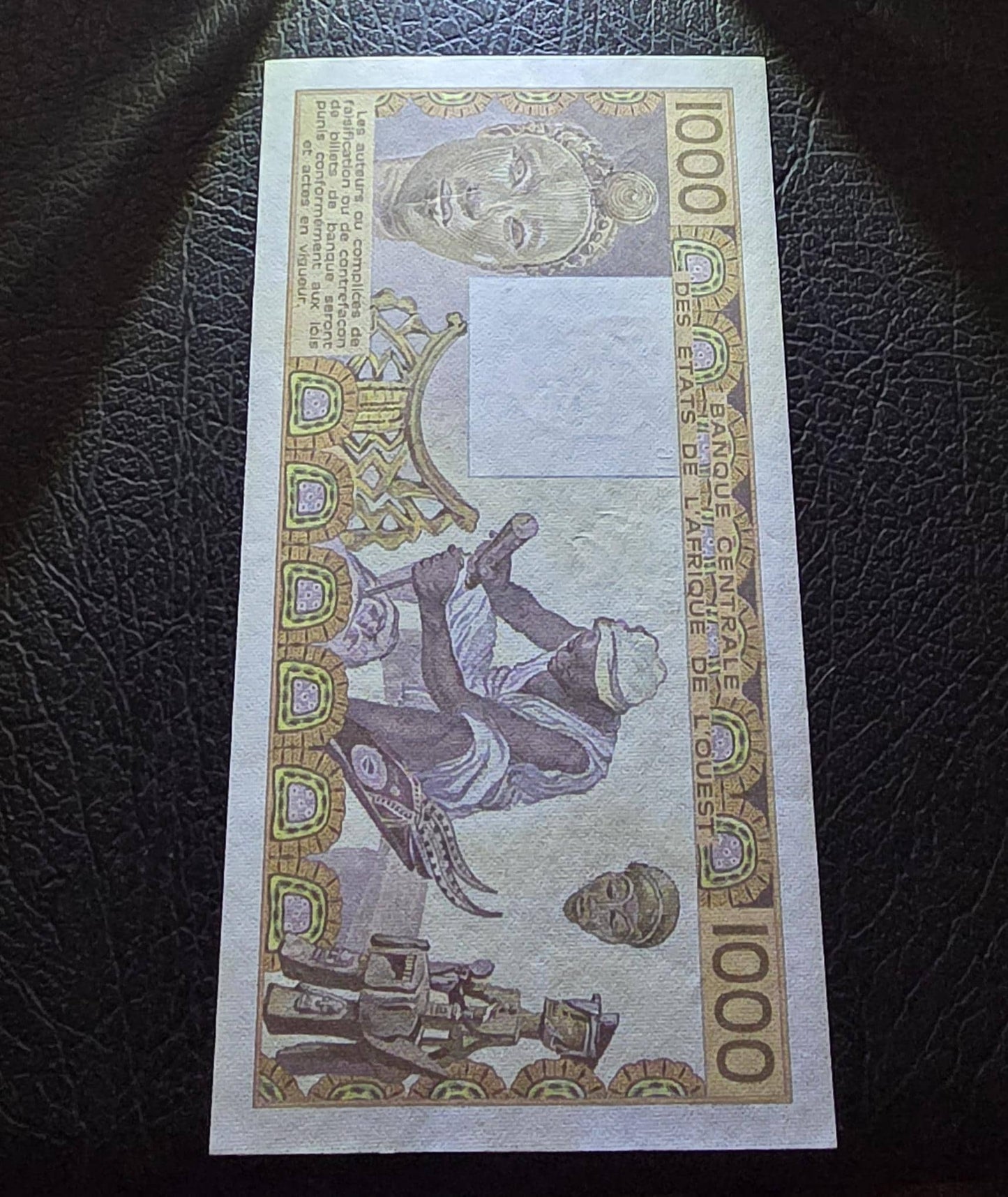 Set of 1000 Francs French Africa West and Equatorial Uncirculated (Two notes)