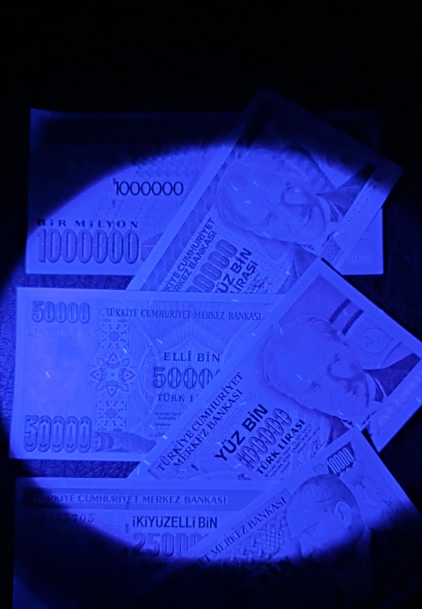 Set of 10 to 1,000,000 Lira Turkey Türkiye Uncirculated UNC (12 banknotes)- see the description