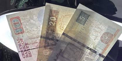 Set of 5, 10, and 20 Pounds 2017 Egypt Uncirculated UNC (3 notes)