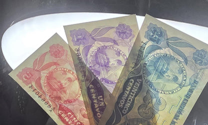 Set of 1, 2, 25 Centavo(s) 1991 Nicaragua Uncirculated UNC (3 notes) Small size