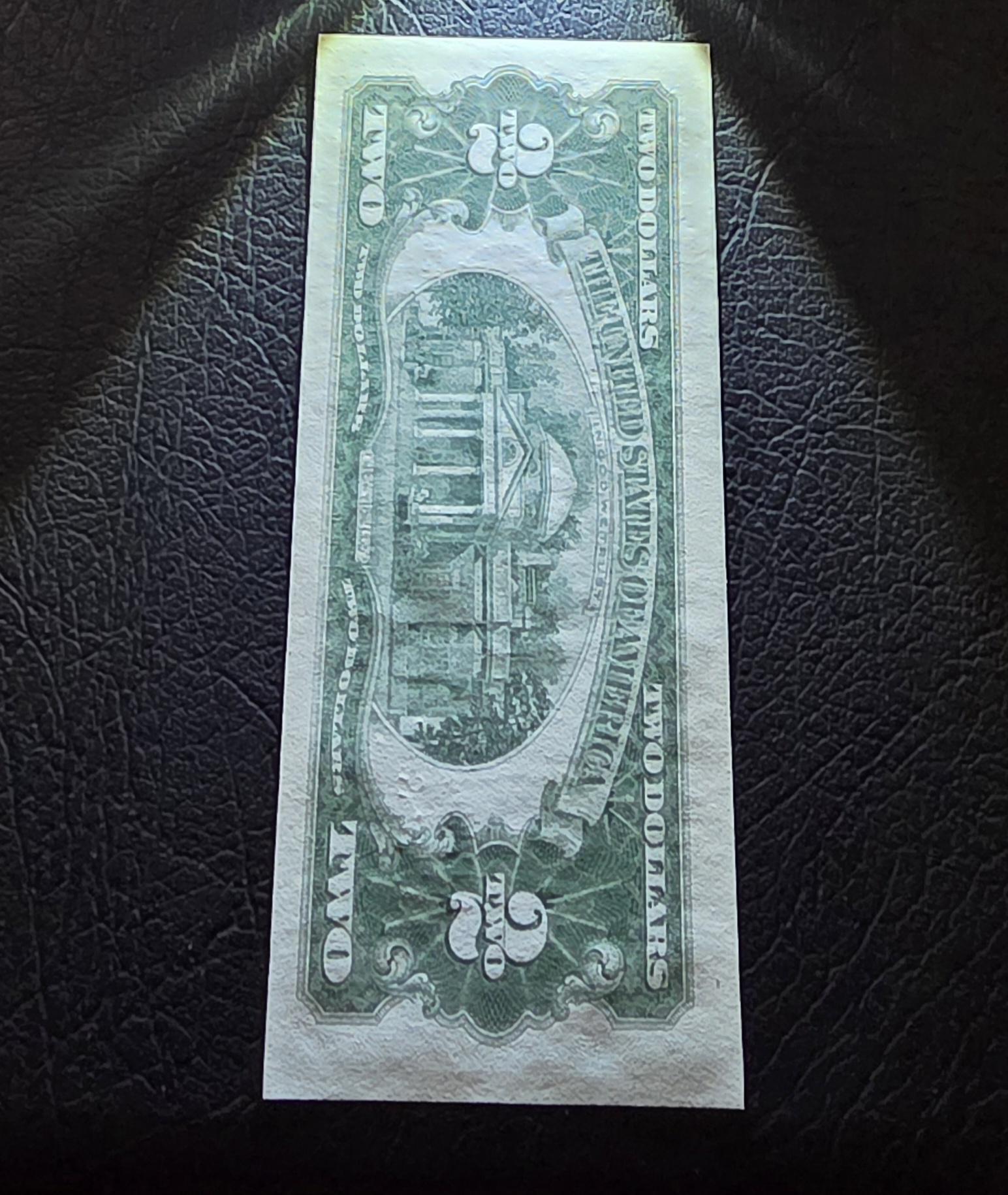 2 Two Dollars 1963 Red Seal United States of America USA Gem Uncirculated UNC (AAA block - Rare)