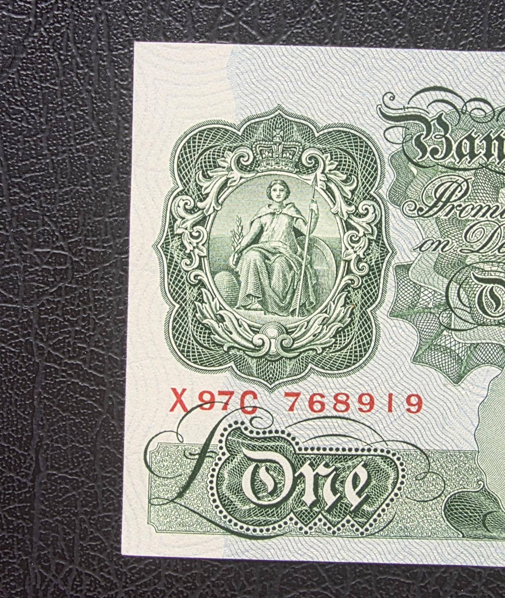 One Pound 1949- 1955 Great Britain England Beale Signature Gem Uncirculated UNC