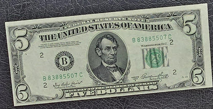 Five 5 Dollars 1950 Green Seal New York United States USA GEM Uncirculated UNC