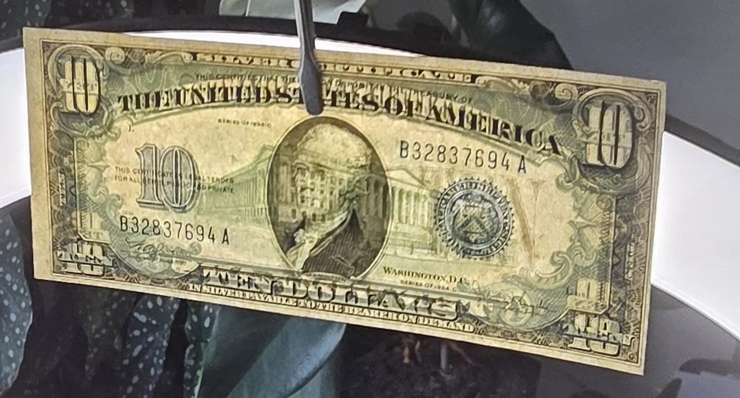 Ten 10 Dollars 1934 Silver certificate United States USA GEM Uncirculated UNC