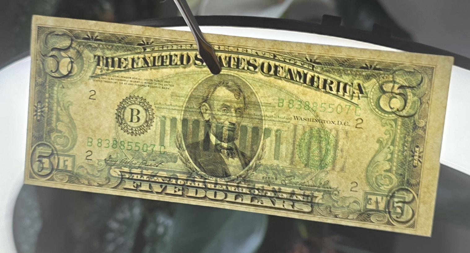 Five 5 Dollars 1950 Green Seal New York United States USA GEM Uncirculated UNC