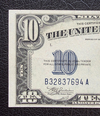 Ten 10 Dollars 1934 Silver certificate United States USA GEM Uncirculated UNC