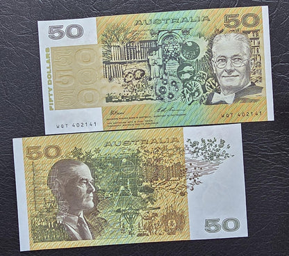 50 Fifty Dollars 1990s Australia Fraser & Evans Gem Uncirculated UNC