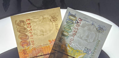 Set of 1000 and 5000 Lei Romania 1998 notes Gem Uncirculated UNC (2 banknotes)