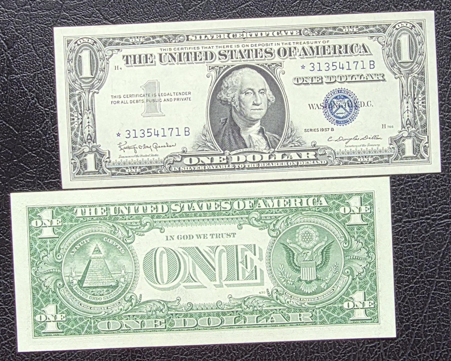 One Dollar 1957 Blue Seal STAR replacement note United States of America USA Gem Uncirculated UNC