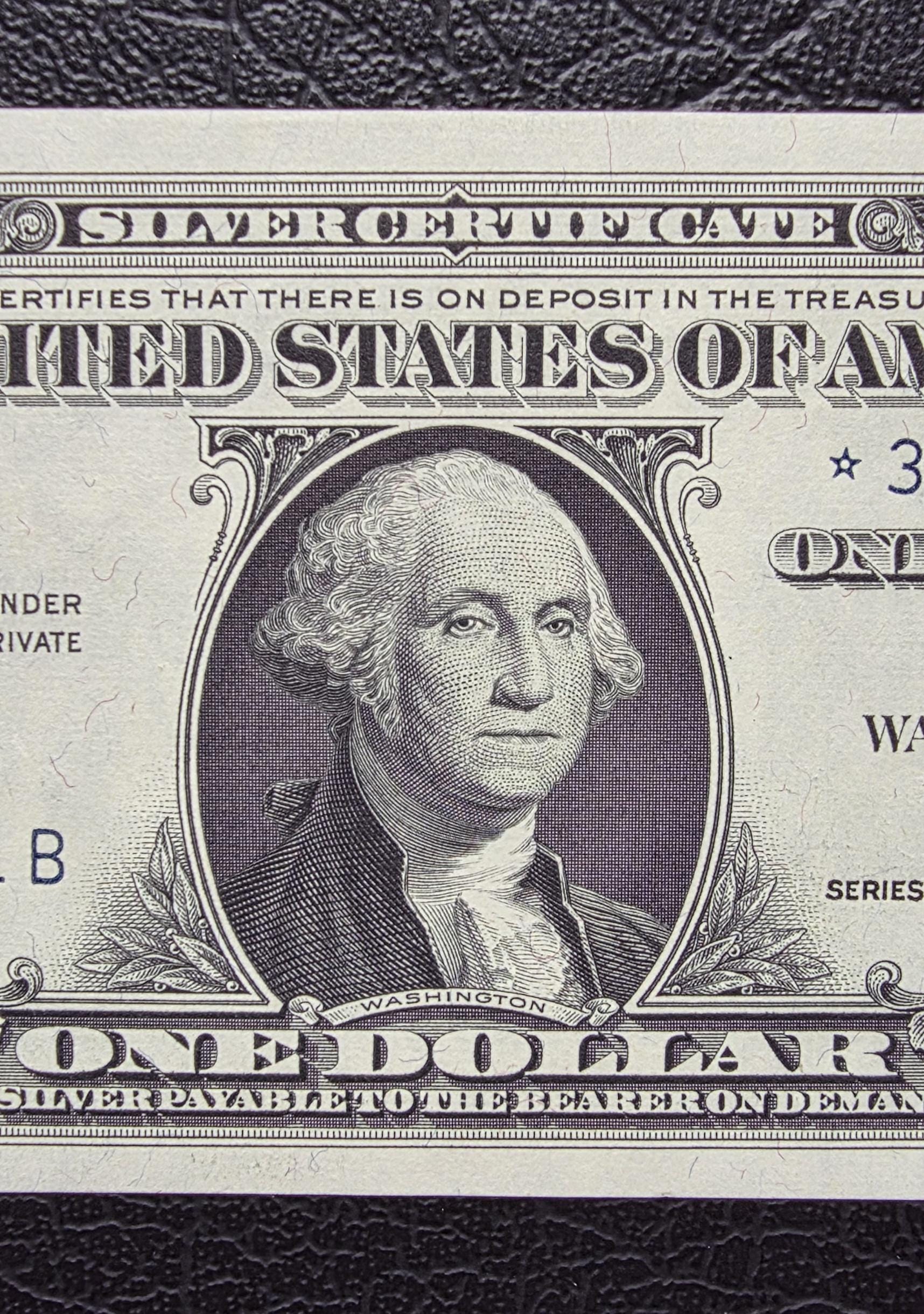 One Dollar 1957 Blue Seal STAR replacement note United States of America USA Gem Uncirculated UNC