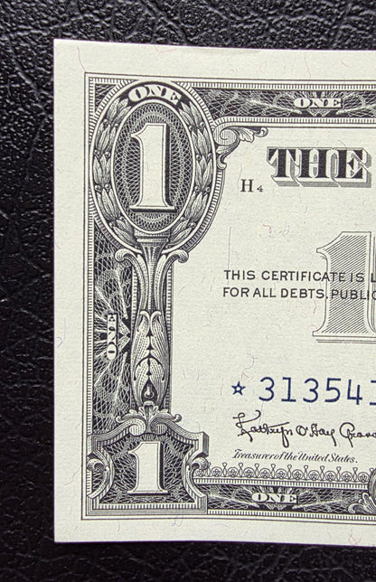 One Dollar 1957 Blue Seal STAR replacement note United States of America USA Gem Uncirculated UNC
