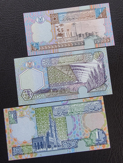 Set of 1/4, 1/2, 1, 5 and 10 Dinars 2002 Libya Uncirculated UNC - Rare set