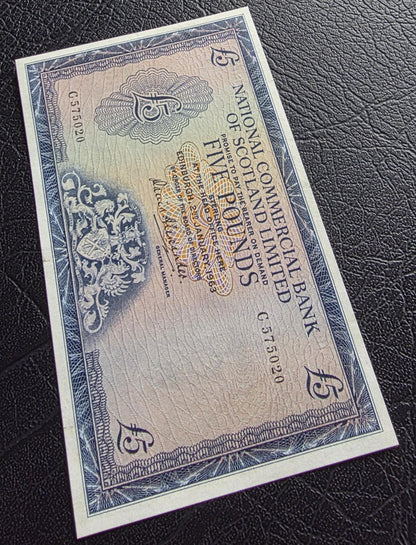 Set of 1 and 5 Pounds 1963- 1968 Scotkand About Uncirculated AUNC- Rare