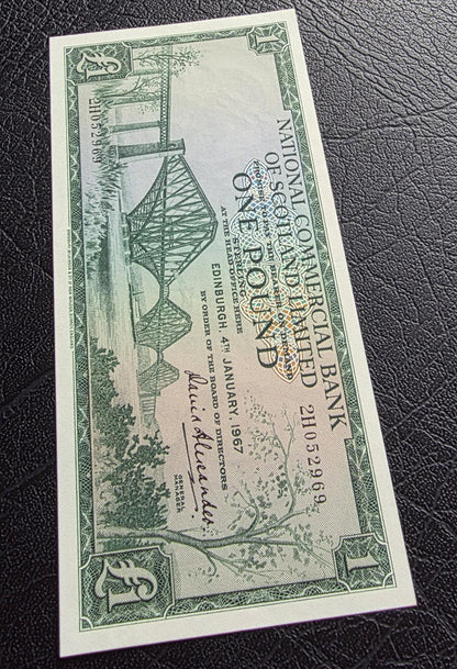 Set of 1 and 5 Pounds 1963- 1968 Scotkand About Uncirculated AUNC- Rare