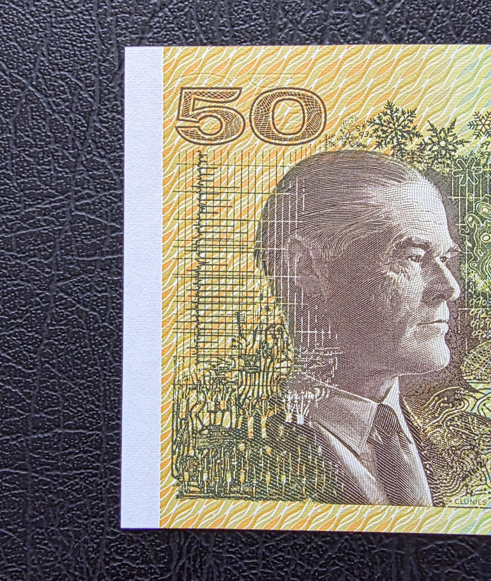 50 Fifty Dollars 1990s Australia Fraser & Evans Gem Uncirculated UNC