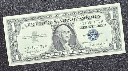 One Dollar 1957 Blue Seal STAR replacement note United States of America USA Gem Uncirculated UNC
