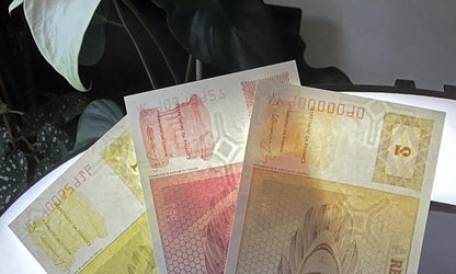 Set of 1, 2 and 5 Tolarjev 1990 Slovenia notes Uncirculated UNC (three notes)