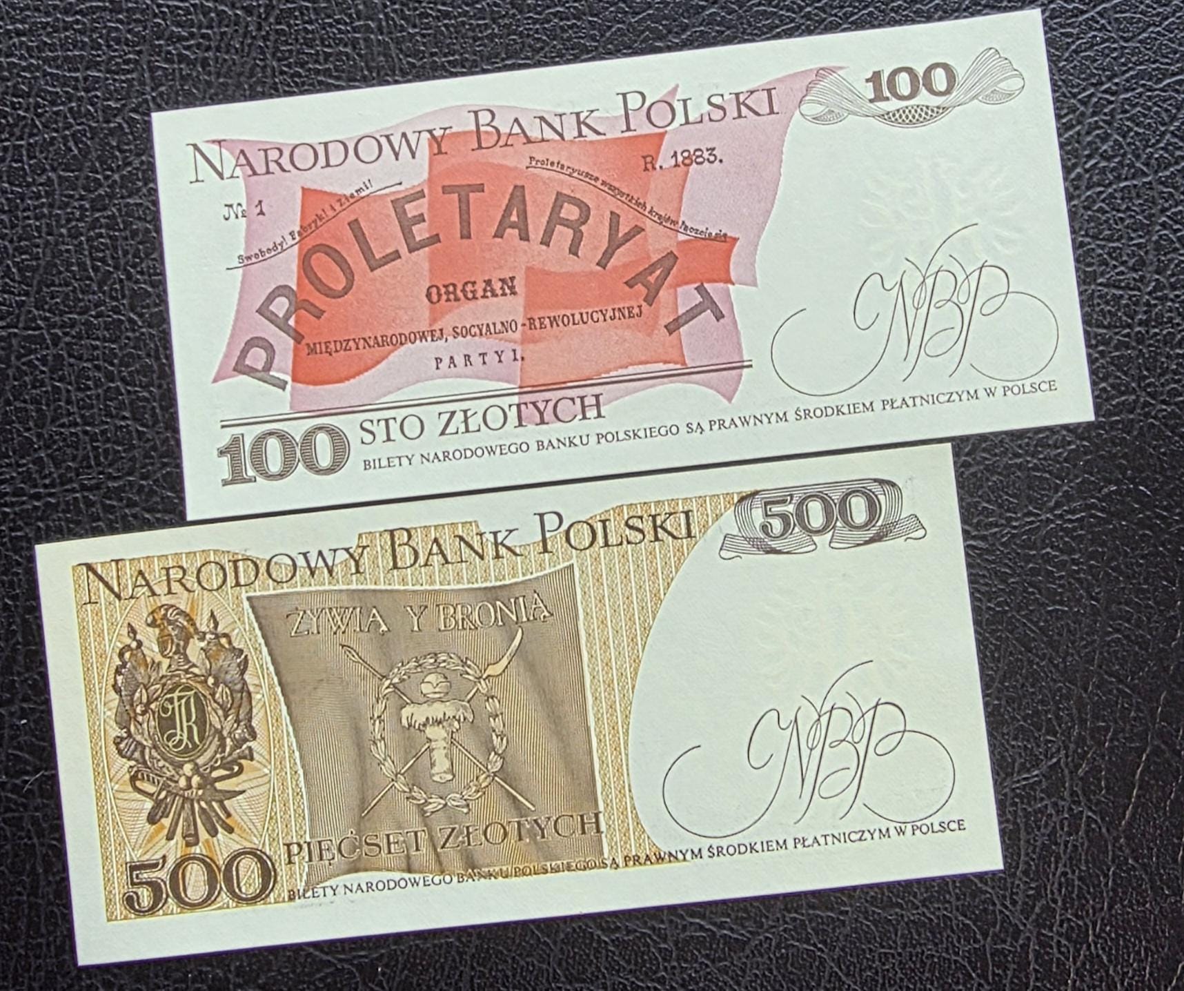 Set of 20, 50, 100 and 200 Zlotych 1982- 1988 Poland notes Gem Uncirculated UNC (four notes)